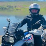 Picture of one of our clients riding a motorcycle in one of our tours